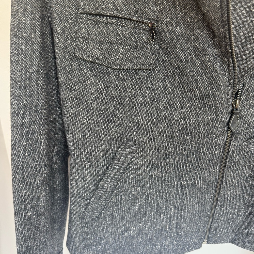 Lauren Ralph Lauren 2P Black & White Tweed Business Casual Moto Jacket — EUC - Picture 10 of 14